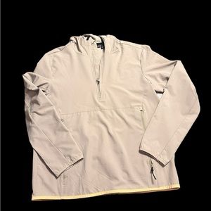 Men’s Swiss Tech Small Half Zip Hooded Beige Jacket